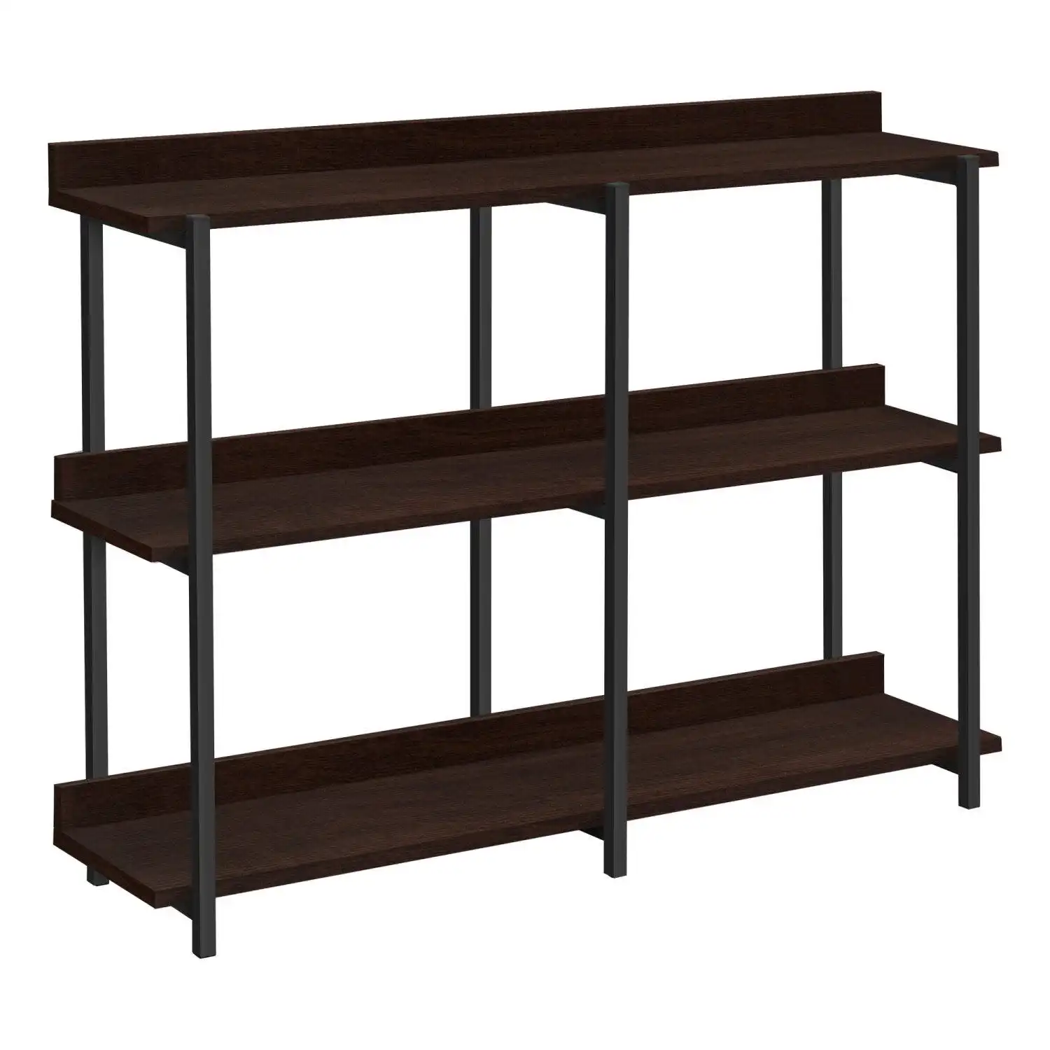Console Table - 3 Tier / Shelves / Rectangular / Metal Legs - 48