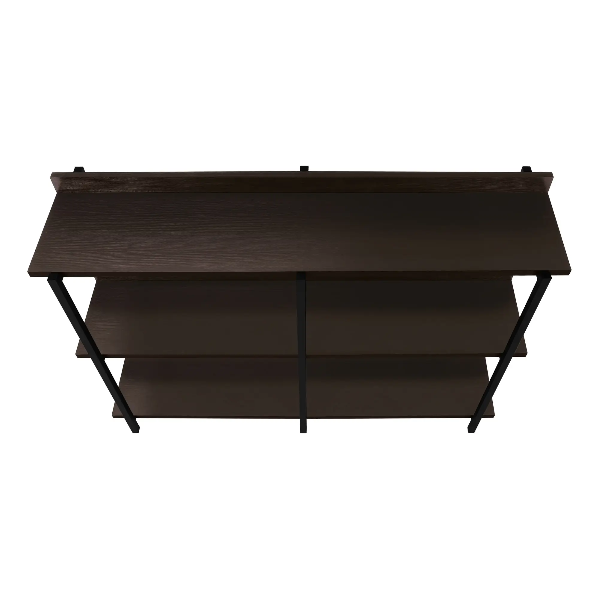 Console Table - 3 Tier / Shelves / Rectangular / Metal Legs - 48