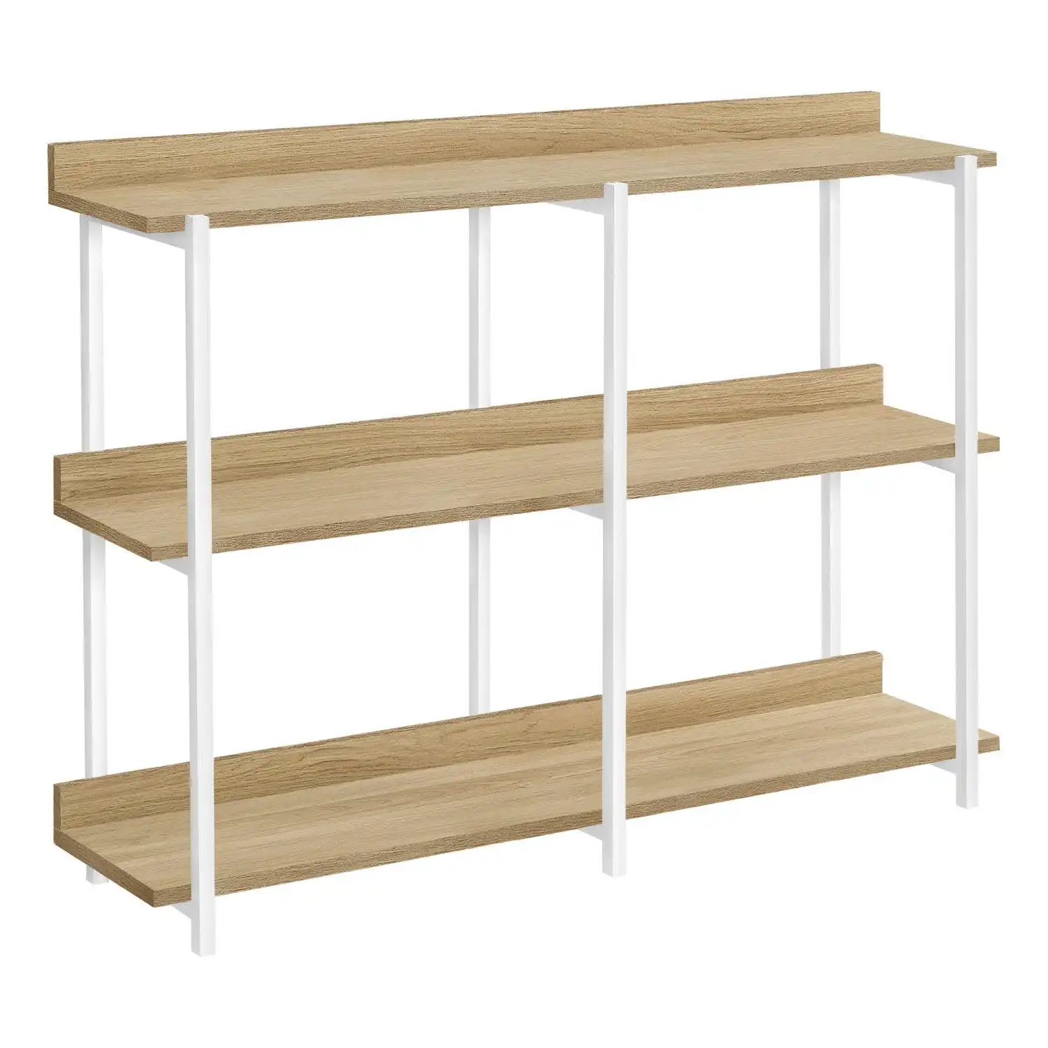 Console Table - 3 Tier / Shelves / Rectangular / Metal Legs - 48
