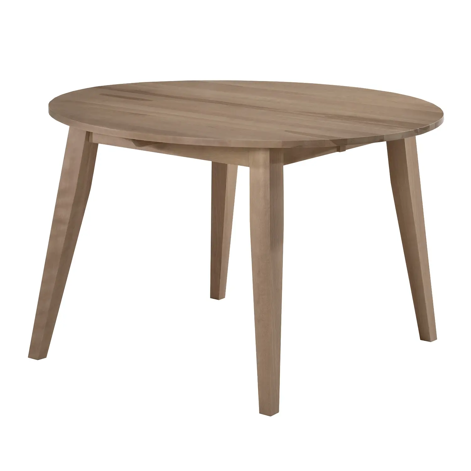 Round Extendable Solid Wood Dining Table 48" To 66" - Grey - Meubles RD