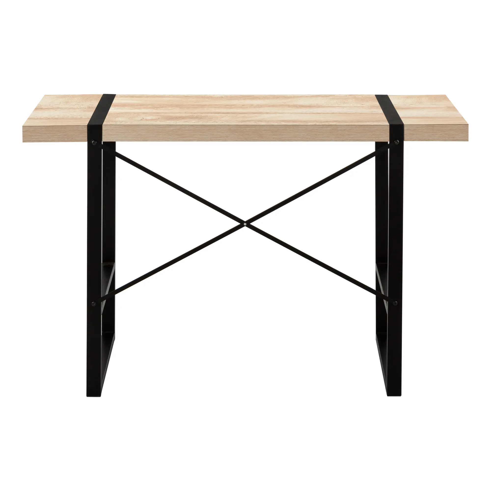 Computer Table Inset Computer Desk - Thick-panel Desktop / Inset Metal Legs - 48